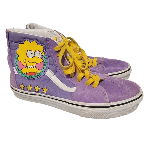 Rare‎ Vans Off The Wall 721356 Purple Simpsons Collab Sneaker Shoes Sz M5.5 W7 - Picture 3 of 11